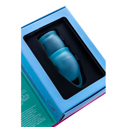 Менструальная чаша Satisfyer Feel Confident, 2 шт в наборе, силикон, голубой