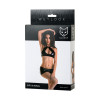 Комплект Glossy Brianna из материала Wetlook, черный, XL