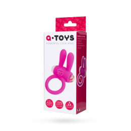 Эрекционное кольцо на пенис A-Toys by TOYFA Rabbi, силикон, розовый, Ø 2,5 см