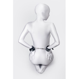 Наручники Anonymo #0103, PU кожа, черные, 19,5 см