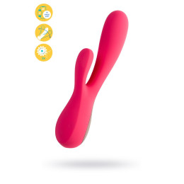 Нереалистичный вибратор Satisfyer Mono Flex Connect App, силикон, красный, 20,4 см.