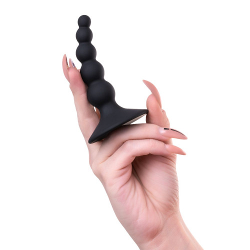 Анальная втулка POPO Pleasure by TOYFA Bootes, силикон, черная, 10 см, Ø 2,5 см