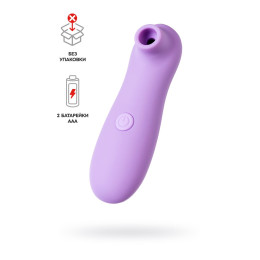 Вакуум-волновой стимулятор клитора, ABS пластик, фиолетовый, 12,5 см (в пакете)
