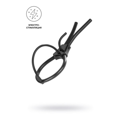 Электросбруя Mystim Pure Pete, силикон, черный, 14 см