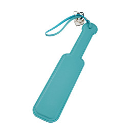 Паддл Pecado BDSM, твердый, натуральная кожа, пластик, голубой