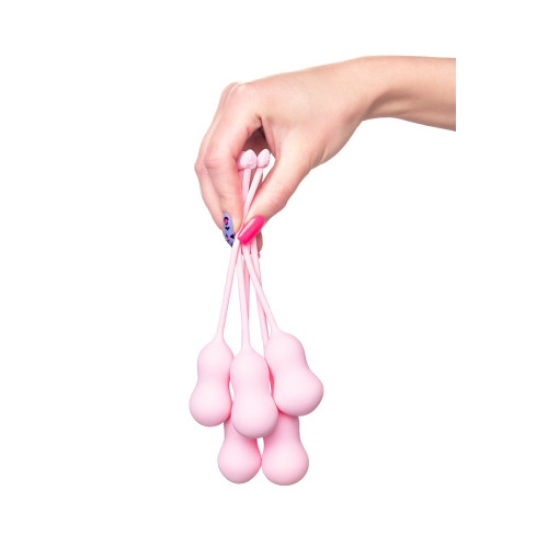 Набор вагинальных шариков Flovetta TULIPS, силикон, розовый, 5,3 см