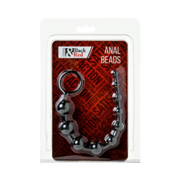 Анальная цепочка Black & Red by TOYFA, ПВХ, черная, 31 см, Ø 2,3 см