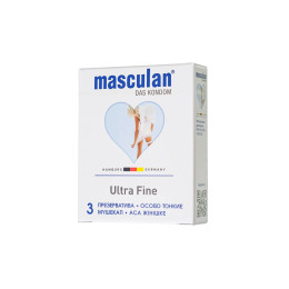 Презервативы Masculan, ultra 2, особо тонкие, 19 см, 5,3 см, 3 шт.( Ultra Fine № 3)