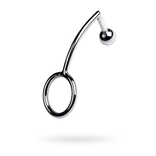 Насадка на пенис с анальной втулкой Metal by TOYFA, металл, серебристый, размер М