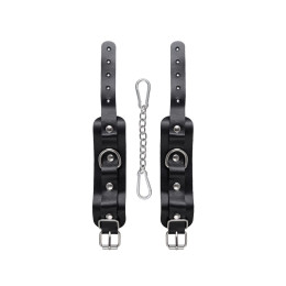 Наручники-браслеты Pecado BDSM, мини со скруглёнными углами, натуральная кожа, чёрные