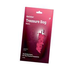 Мешочек Satisfyer Treasure Bag для хранения игрушек L, розовый, 26*15 см