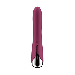 Вибратор для точки G  с ротацией Satisfyer Spinning Vibe 1, силикон, бордовый, 17,8 см