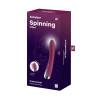 Вибратор для точки G  с ротацией Satisfyer Spinning Vibe 1, силикон, бордовый, 17,8 см