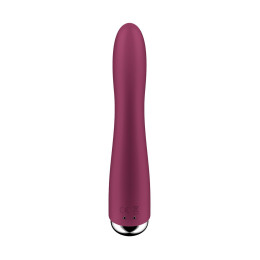Вибратор для точки G  с ротацией Satisfyer Spinning Vibe 1, силикон, бордовый, 17,8 см