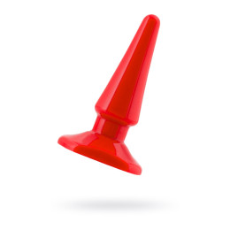 Анальная втулка Black&Red by TOYFA, ПВХ, красный, 10 см, Ø 3 см