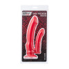 Анально-вагинальный вибратор Black&Red by TOYFA, силикон, красный, 19,5 см