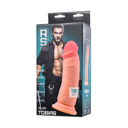 Реалистичный фаллоимитатор RealStick Elite Tobias, TPR, телесный, 18 см