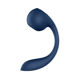 Вибратор для точки G  с вакуумно-волновой стимуляцией Satisfyer Pro+ Wave 4 APP, силикон, синий