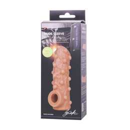 Насадка реалистичная KOKOS NUDE SLEEVE с дополнительной стимуляцией, TPE, телесная, 14 см