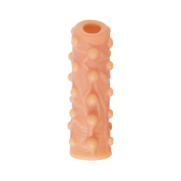 Насадка реалистичная KOKOS NUDE SLEEVE с дополнительной стимуляцией, TPE, телесная, 14 см