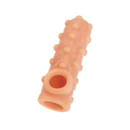 Насадка реалистичная KOKOS NUDE SLEEVE с дополнительной стимуляцией, TPE, телесная, 14 см