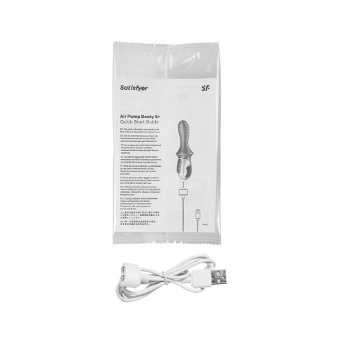 Вибратор с расширением Satisfyer Air Pump Booty 5+ Connect App, силикон, розовый, 15 см