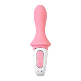 Вибратор с расширением Satisfyer Air Pump Booty 5+ Connect App, силикон, розовый, 15 см