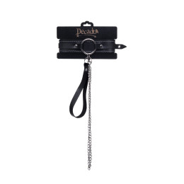 Чокер-ошейник Pecado BDSM, натуральная кожа, черный