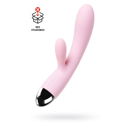 Вибратор с клиторальным стимулятором Svakom Alice, силикон, розовый, 17,6 см (в пакете)