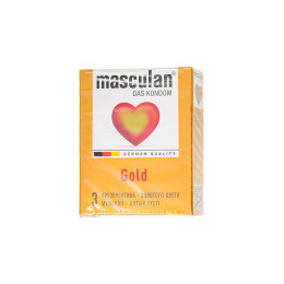 Презервативы Masculan, 5 ultra, золотые, 19 см, 5,3 см, 3 шт.(Gold № 3)