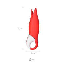 Нереалистичный вибратор Satisfyer Vibes Power Flower, силикон, красный, 18,8 см.