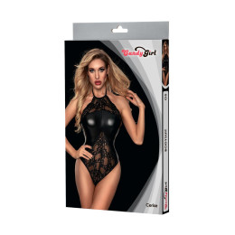 Боди Candy Girl Cerise, Wetlook, кружево, черный, OS