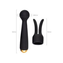 Вибратор с насадкой Svakom Emma NEO, черный (в пакете)