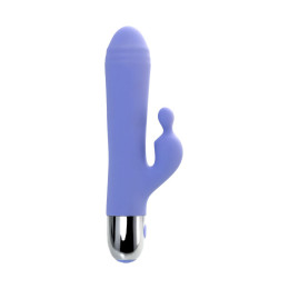 Вибратор с клиторальной стимуляцией Flovetta CROCUS, силикон, фиолетовый, 17,5 см