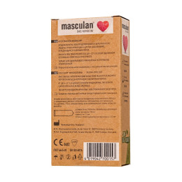 Презервативы masculan  ORGANIC № 10 утонченные, 18,5 см, 5.3 см, 10 шт.