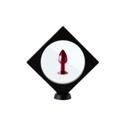 Рамка-ромб для выкладки прозрачная с черным кантом под подставку 16*16