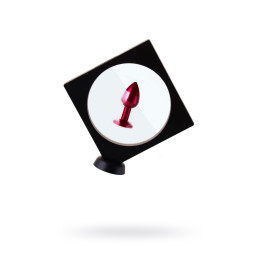 Рамка-ромб для выкладки прозрачная с черным кантом под подставку 16*16