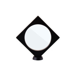 Рамка-ромб для выкладки прозрачная с черным кантом под подставку 16*16