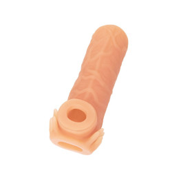 Насадка реалистичная KOKOS NUDE SLEEVE с дополнительной стимуляцией, TPE, телесная, 12 см