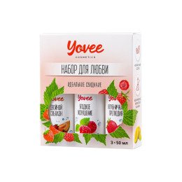 Набор гелей-смазок Yovee для любви (721004+721008+721010), вкус (клубн+клубн/дыня+малин/мята),3х50мл