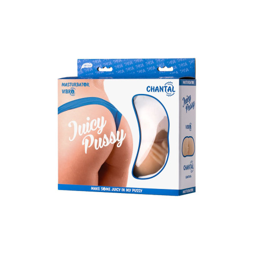 Мастурбатор реалистичный Juicy Pussy by TOYFA Chantal с вибрацией, вагина и анус, TPR, телесный