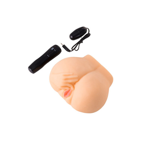 Мастурбатор реалистичный Juicy Pussy by TOYFA Chantal с вибрацией, вагина и анус, TPR, телесный