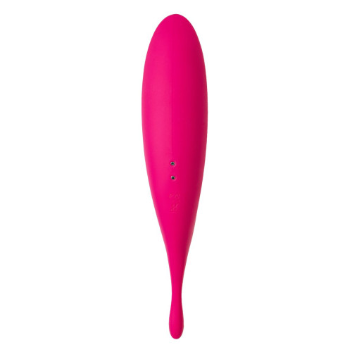Точечный вибратор с вакуумной стимуляцией Satisfyer Twirling Pro Connect App, силикон, красный, 20см