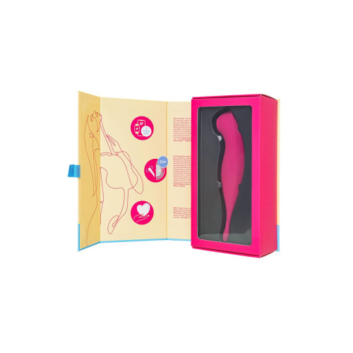 Точечный вибратор с вакуумной стимуляцией Satisfyer Twirling Pro Connect App, силикон, красный, 20см