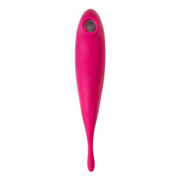 Точечный вибратор с вакуумной стимуляцией Satisfyer Twirling Pro Connect App, силикон, красный, 20см