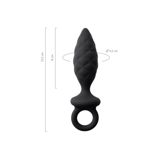Анальная пробка Erotist Strob M - size, силикон,черная, 13,5 см