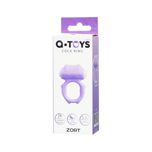 Виброкольцо на пенис A-Toys by TOYFA Zort, силикон, фиолетовое, Ø 2 см