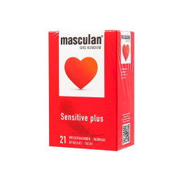 Презервативы Masculan, Sensitive plus №21, нежные, 19 см, 5,2 см, 21 шт.