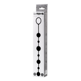 Анальная цепочка A-Toys by TOYFA Coron, силикон, черный, 35,9см