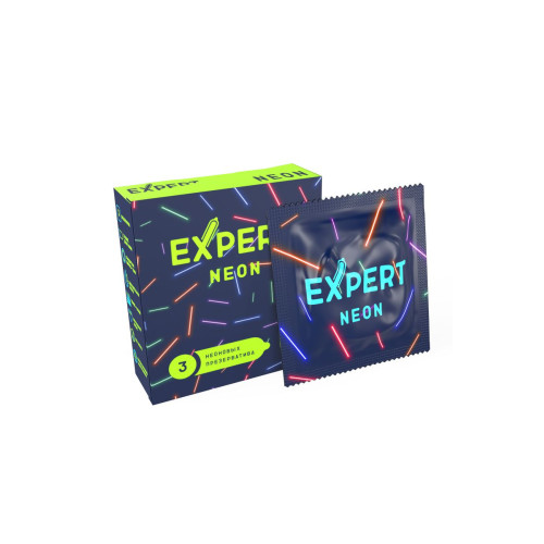 Презервативы EXPERT Neon, светящиеся, 3шт
